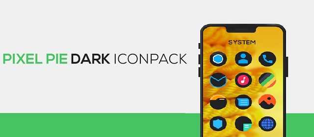 Pixel Pie DARK Icon Pack Apk