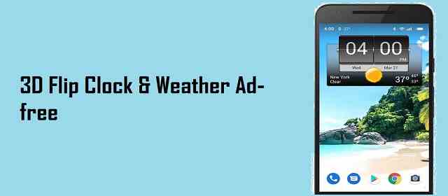 3D Flip Clock & Weather Ad-free Apk